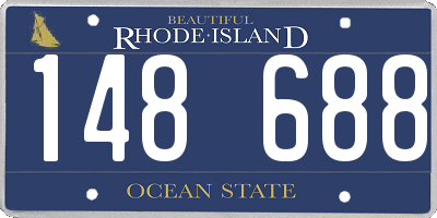 RI license plate 148688
