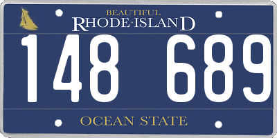RI license plate 148689