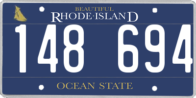 RI license plate 148694