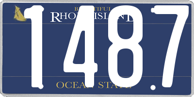 RI license plate 1487