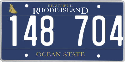 RI license plate 148704