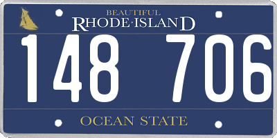 RI license plate 148706