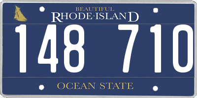 RI license plate 148710