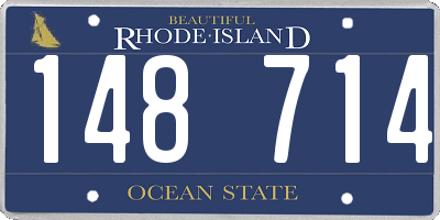 RI license plate 148714