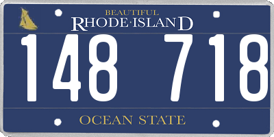 RI license plate 148718