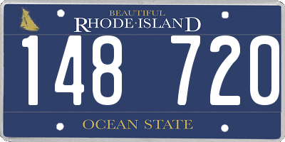 RI license plate 148720