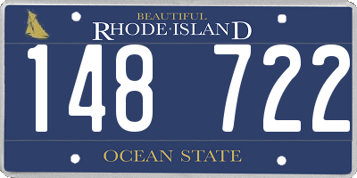 RI license plate 148722