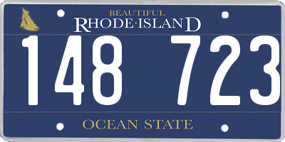 RI license plate 148723