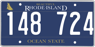 RI license plate 148724
