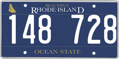 RI license plate 148728