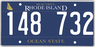 RI license plate 148732