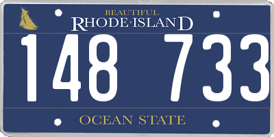 RI license plate 148733