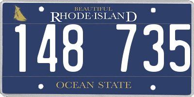 RI license plate 148735
