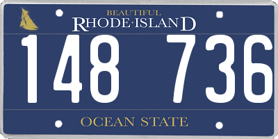 RI license plate 148736