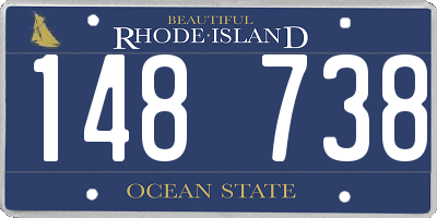 RI license plate 148738
