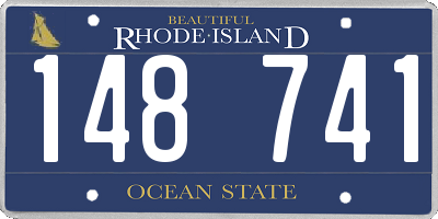 RI license plate 148741