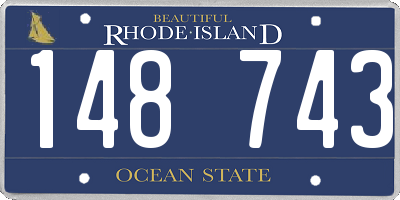RI license plate 148743