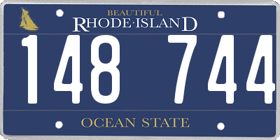 RI license plate 148744