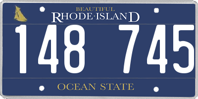 RI license plate 148745