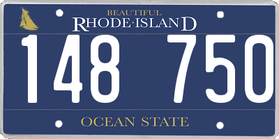 RI license plate 148750