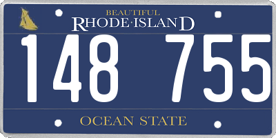 RI license plate 148755