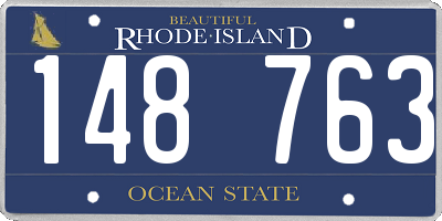RI license plate 148763
