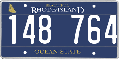 RI license plate 148764