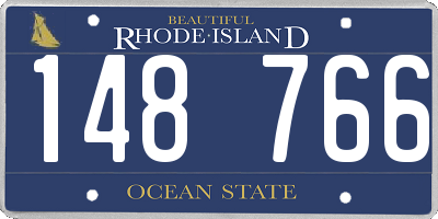 RI license plate 148766