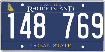 RI license plate 148769