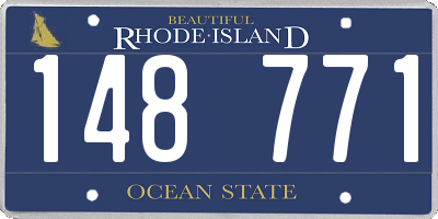 RI license plate 148771