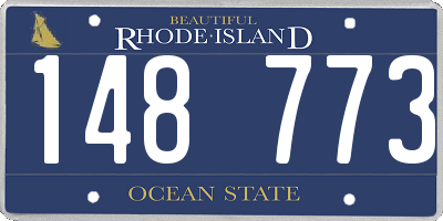 RI license plate 148773
