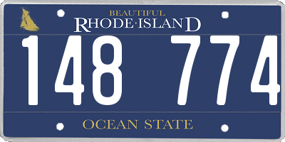 RI license plate 148774