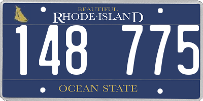 RI license plate 148775