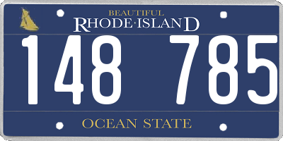 RI license plate 148785