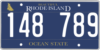 RI license plate 148789