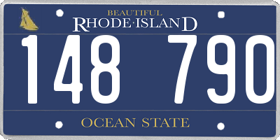 RI license plate 148790