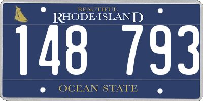 RI license plate 148793