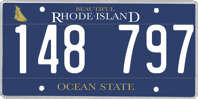 RI license plate 148797