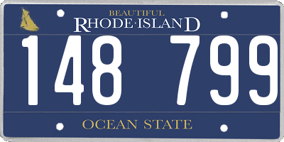 RI license plate 148799