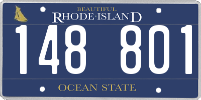RI license plate 148801