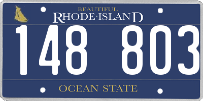 RI license plate 148803