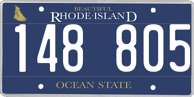 RI license plate 148805