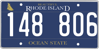 RI license plate 148806