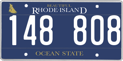 RI license plate 148808