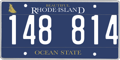 RI license plate 148814