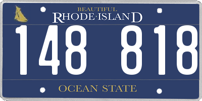 RI license plate 148818