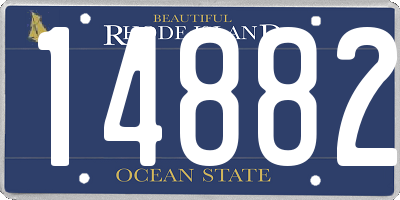 RI license plate 14882