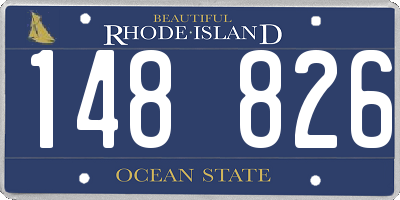 RI license plate 148826