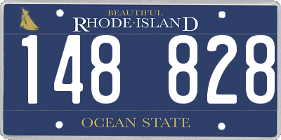 RI license plate 148828