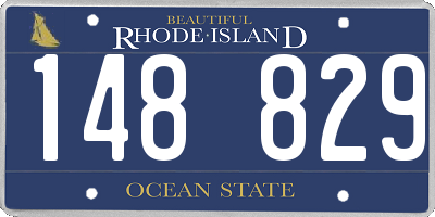 RI license plate 148829